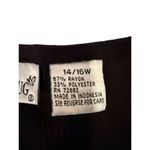 Fashion Bug Vintage Plus Size 14 Black Embroidered Floral Knee Length Dress Short Sleeve Photo 7