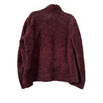 Pendleton  Burgandy Sherpa pull over pleaid wool accents L Photo 1