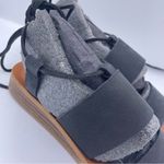 Lucky Brand black leather wraparound ankle tie sandals women Size 6 1/2M Photo 9