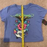 Ed Hardy  Pale Blue Graphic Print Crop Top Tee Photo 5