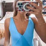 A New Day Baby Blue Silk Midi Dress Photo 3