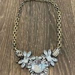 Brass Chain Necklace with Large Rhinestone Statement Detail Photo 0