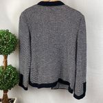 Castleberry Black & White Tweed Knit Open Front Vintage Cardigan Sweater 12 Photo 1