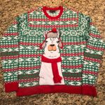 CRAZY FUN LLAMA CHRISTMAS SWEATER Women XL Bells Winter‎ Scarf Hat Ugly Sweater Green Photo 0