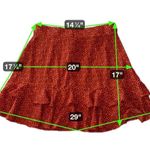 Altar'd State Ruffle Mini Skirt - Burnt Red Polka Dot - Size Small EUC Photo 13