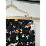 Old Navy NEW Cozy Flannel Pajama Pants XXL Winter Village Holiday Print Black Photo 6