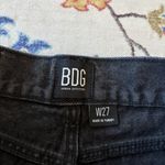 Urban Outfitters  BDG Black High Rise Denim Shorts Raw Fringe Hem W27 Photo 1