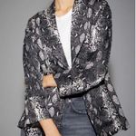 Nation Ltd Revolve Gina Snakeskin Blazer Top Size XS Retail $285.00 Photo 2