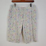 Liz Claiborne  Floral Long Walking Pull On Shorts Photo 1