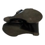 Diane Von Furstenberg ‎ Shoes Women 7.5 M Black White Geometric Wedge Sandals Zip Photo 7