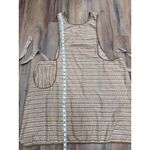 Vintage Apron Style Pinafore Dress Brown Stripe Open Back Cottagecore Size undefined Photo 3