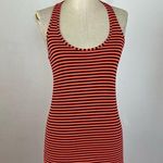 Lululemon Cool Racerback Neon Red/Blue Stripe Tank Top Photo 0