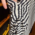 ALL SAINTS Harper Striped Cold-Shoulder Tee Navy / White Size Small Photo 6