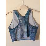 Athleta New Conscious Crop Printed A-C Bra Top Solarize Chrome Blue Tie Dye Sz M Photo 5