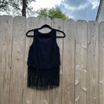 Jessica Simpson  black tassel tank‎ top size xs Photo 1