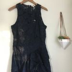 Rebecca Taylor NWT Aly silk blue lace ruffle dress Photo 3