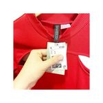 H&M  Caliente Red Bodycon Cutout Ribbed‎ Mini Dress S Long Sleeved NEW Photo 4