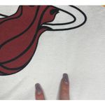 Hybrid Apparel Miami Heat Cropped Sweatshirt NBA Basketball White Raw Hem Sz Medium Merchandise Photo 7