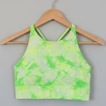 Lululemon 💚 High Energy Neon Green Tie-Dye Sports Bra Photo 2