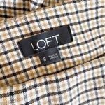 Loft Ann Taylor yellow checkered gingham plaid wide leg ankle pants size 8 Photo 6