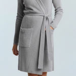 Barefoot Dreams Sz S/M  $128 MSRP NWOT CozyChic Lite® Gray Ribbed Robe Photo 0