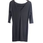 Amanda Uprichard ‎ Black 3/4 Sleeve Cocktail Party Dress Size Large Photo 2