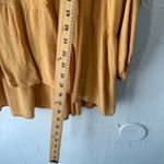 American Eagle Tunic Top M Crochet Long Sleeve Tie Front Peasant Western Boho Yellow Size M Photo 3