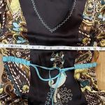 DOUBLE D RANCH Persian Paisley 100% Silk Embroidered Dress EUC runs large RARE Size XS Photo 6