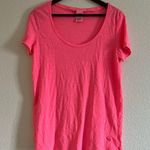 PINK - Victoria's Secret PINK Scoop Neck Neon Pink Tee Size Small Photo 1