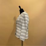Banana Republic  Linen Blend Blue White Stripe Blazer Jacket Size 14 Photo 3