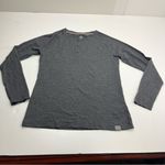 Meriwool Layers Womens Large 190g Grey Gray Wool Long Sleeve Henley Shirt *FLAW Photo 5