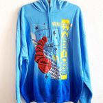 Nba Hoodie Golden State Warriors Oversized Graphic Hoodie Ombre Blue Sz XXL NWT Photo 5