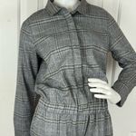 Lucca Couture LUCCA Gray Plaid Women's Jumpsuit Long Sleeve Size Medium. D26 Photo 1