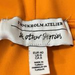 & Other Stories & Other Stories Orange High Waist Yoga Workout Athletic Biker Shorts Size 8 Photo 3