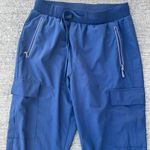 LJBJN Dark Green Cargo Comfy Joggers Size Large Womens Navy Blue Photo 1