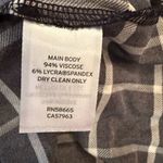 Nordstrom signature turtle neck slinky long sleeve black ivory check out size S Photo 3