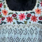 THML x Anthropologie Flutter Sleeve Embroidered Peasant Boho Top Blouse Sz Small Photo 2