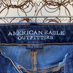 American Eagle AEO midi jean shorts rolled fray hem Super Stretch Size 4 Photo 3