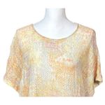 J.Jill Pure Jill Top Size Large Linen Blend Orange Artsy Resortwear Lagenlook Photo 1
