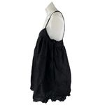 ZARA Women's Black Eyelet Embroidered Sleeveless Cami Camisole Mini Tank Dress L Photo 1