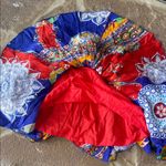 Raga  NWT Colorful cotton viscose lined Bohemian Skirt blue red green yellow XS Photo 3