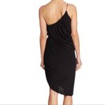 Halston Heritage Black One Shoulder Draped Asymmetrical Dress Small Photo 1