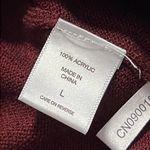 NY&C womens large drop shoulder drawstring hooded sweater dress with pockets NWT Red Photo 4