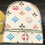 😍Elegant Multicolor Designer backpack set White Photo 1