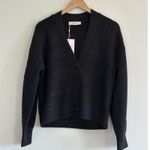 Everlane The Boxy Cardigan in Everyday Cotton in Black, Size Small Photo 5