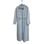 ZARA NWOT Z1975 DENIM MIDI DRESS Bloggers Fave Sold OUT Blue Photo 13