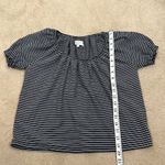 Madewell  Texture & Thread Blue White Stripe Puff Shortsleeve Shirt Women XS Photo 3