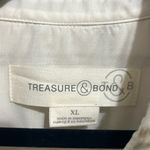 Treasure & Bond NWT$129 Treasure Bond Womens Plaid Puff Sleeve Shirt Jacket Ivory Carsonpane XL Photo 5