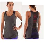 Lululemon top size 6 gray black mesh cinch run Photo 1