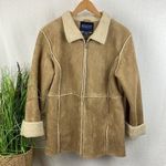 Austin Clothing Co. Tan Suede Shearling Coat L Size L Photo 0